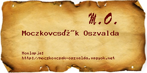 Moczkovcsák Oszvalda névjegykártya
